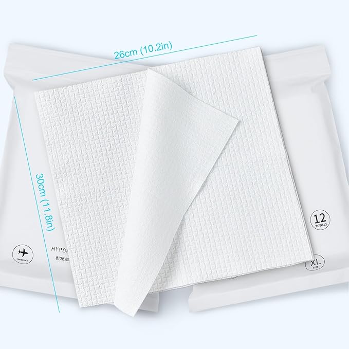 ClearFace Sensitive Skin Face Towels – Biobased Makeup Remover and Dry Wipes, Compact Travel Pack