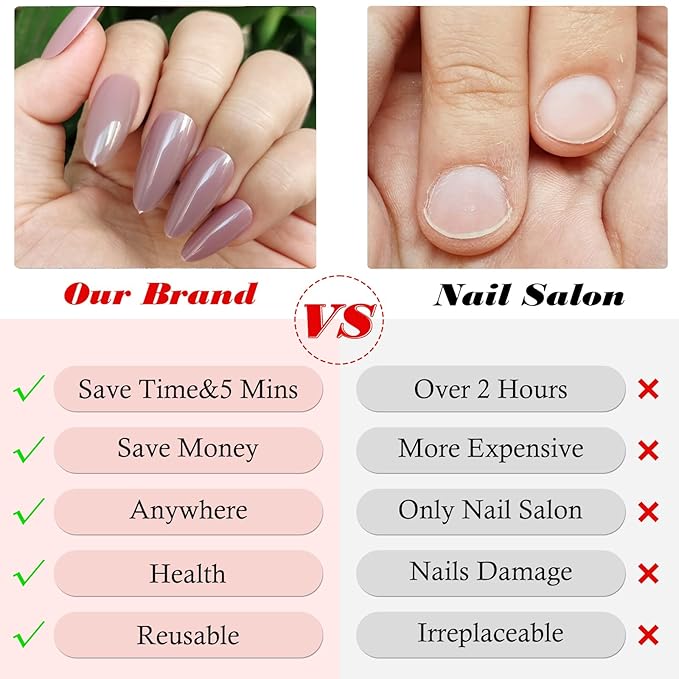 LoveOurHome 240pc Medium Press on Nails Almond Fake Nail Tips Full Cover False Nail Colored Artificial Nail Short Stiletto Almond Presson on Fingernail with Glue Adhesive Tabs for Women Girls Kids