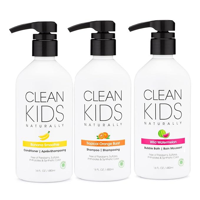 Clean Kids Naturally Bath Sets (Shampoo, Conditioner, & Bubble Bath)-VivaGrace Women