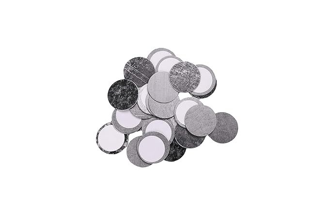 Round Metal Stickers 26mm 30-Pack for Non-Magnetized Makeup Pans-VivaGrace Women