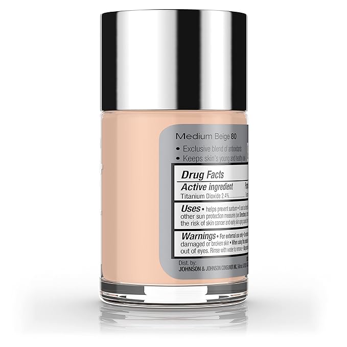 Neutrogena Healthy Skin Liquid Makeup Foundation, Broad Spectrum SPF 20 Sunscreen, Lightweight & Flawless Coverage Foundation with Antioxidant Vitamin E & Feverfew, Medium Beige, 1 fl. oz (Pack of 2)-VivaGrace Women