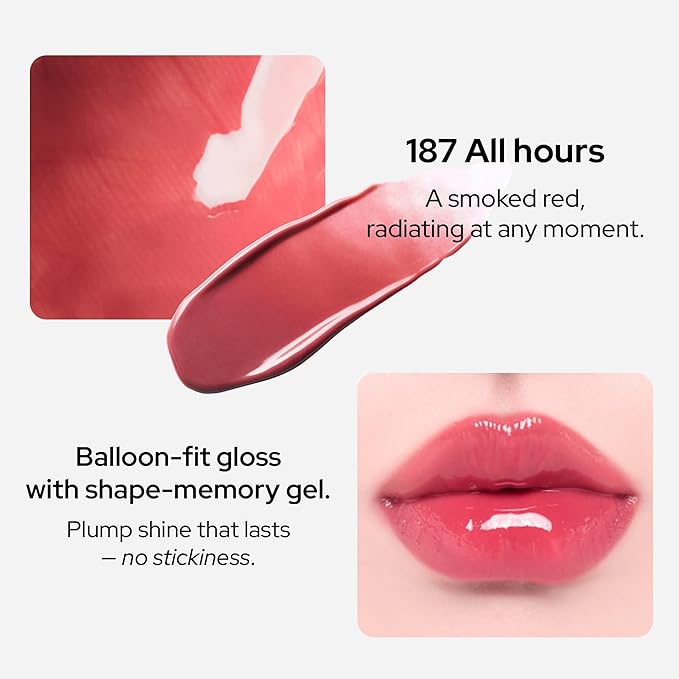 Unseen Balloon Tint, 6 Colors Set for All Skin Types. Buildable Color, Long Lasting Glossy Lip Stains, Lightweight Lip Gloss Make up (ALL HOURS, 1 Oz)-VivaGrace Women