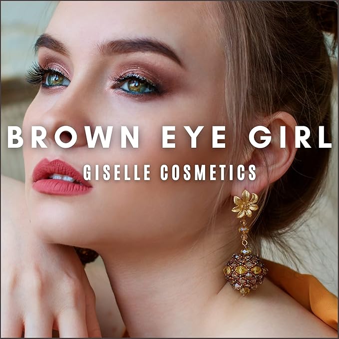 Brown Eyed Girl Loose Mineral Eye Shadow Makeup - Organic, Non-Toxic Glitter Eyeshadow, Loose Powder, Nude Eyeshadow Palette, Copper, Black Shimmer, Light Pink, Bronze-VivaGrace Women