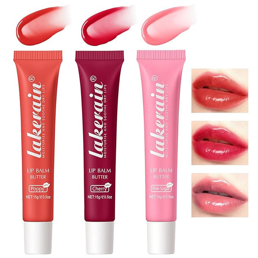 Lip Butter Balm, Day/Night Hydrating Lip Mask, Moisturizing Lip Balm Butter, Ultra-Nourishing Lip Care Moisturizer, Lip Butter Gloss Shine Lip Glow Oil Makeup#4#5#6-VivaGrace Women