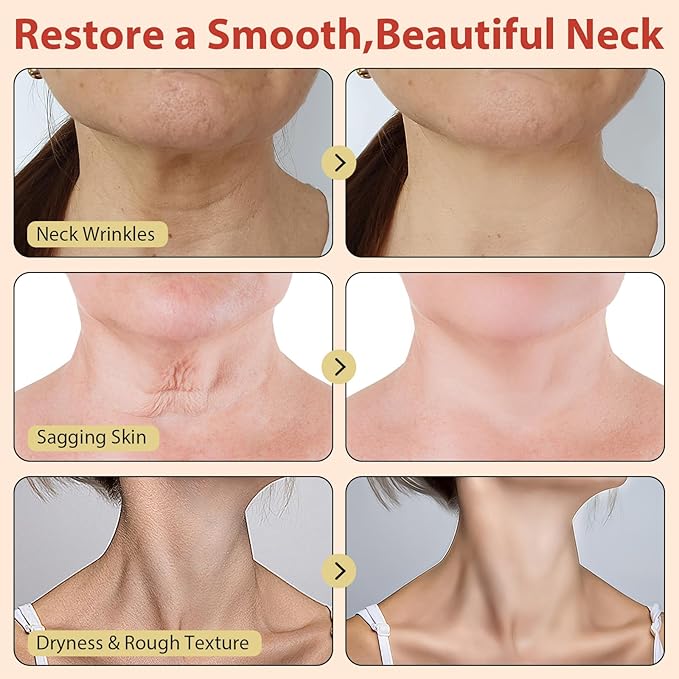 AH-8 Firming Neck Cream with Roller - Neck and Chest Firming Cream to Lift, Tighten & Smooth Sagging Skin, Reduce Wrinkles & Hydrate for Youthful Neck, 4.23 Fl Oz-VivaGrace Women