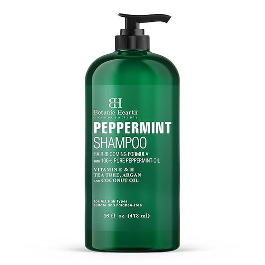 Botanic Hearth Peppermint Oil Shampoo | Hair Blooming Formula With Keratin For Thinning Hair | Fights Hair Loss, Promotes Hair Growth | Sulfate Free For Men And Women | 16 Fl Oz-VivaGrace Women