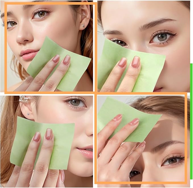 Blotting Paper, HNYYZL Oil Absorbing Sheets for Oily Skin 600 Sheets, Oil Control for Face, Makeup Blotting Paper, Natural Oil Absorbing Facial Blotting Sheets for Oily Skin Care (Pack of 6)-VivaGrace Women
