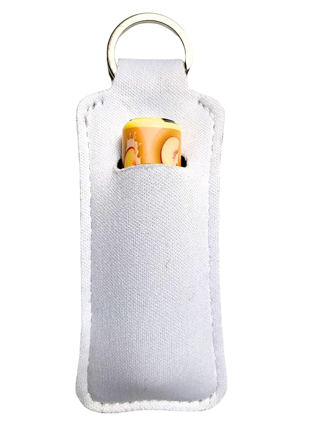Peaches and Cream Chapstick 3-Pack. Includes Bonus Lip Balm Holder Keychain (White). Limited Edition Flavor from the Chapstick I Love Summer Collection, Unique Gift Bundle from Tiny Seed-VivaGrace Women