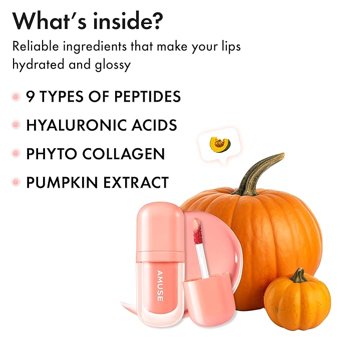 Amuse SEOUL BEBE TINT - 05 NUDE PUMPKIN | 24-hour Long-lasting Lip Stain, Plumping, Hydrating, Moisturizing, No Peel Off, Lip Care, Treatment, Non Sticky, Korean Lip Tint for Dry Lips-VivaGrace Women