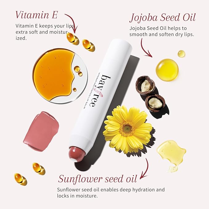 Tinted Lip Balm Plumper Set, Glossy, Pump Lips, Lightweight, Moisturize & Tint with Jojoba Seed Oil, Vegan Lip Balm Lip Care Present-VivaGrace Women