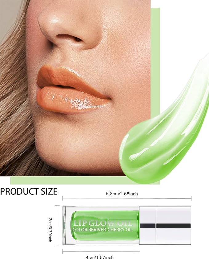 Tinted Moisturizing Lip Glow Oil,Hydrating Plumping Lip Gloss Lip Care Clear Toot Lip Oil for Dry Lip,Glow Reviver Lip Oil,Shine Lip Tint Stain Lip Care Product,Christmas Makeup Gift for Women-#016-VivaGrace Women