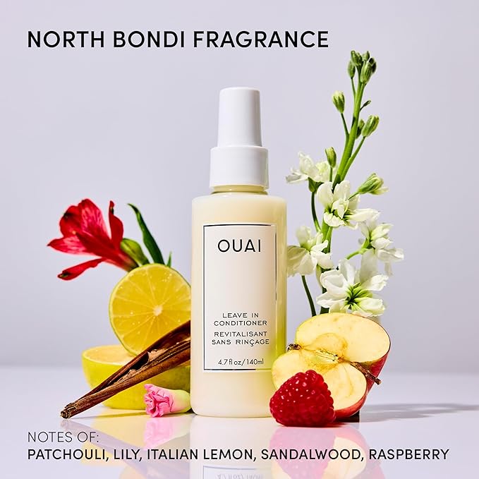 OUAI Leave In Conditioner & Heat Protectant Spray - Prime Hair for Style, Smooth Flyaways, Add Shine and Use as Detangling Spray - No Parabens, Sulfates or Phthalates (1.5 oz)-VivaGrace Women