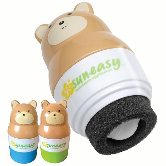 Sun-Easy Sunscreen Applicator, Refillable Roll-On with Sponge for Kids and Babies, Fun, Fast and Mess-Free application, Holds 100 ml, 2-pack-VivaGrace Women