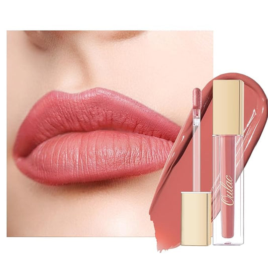 Oulac Matte Liquid Pink Nude Lipstick for Women, Long Lasting Lipstick Waterproof Lip Stain, No Transfer, Creamy High Pigmented Formula with Rose Oil, Vegan & Cruelty-Free, Coral Pink M11-VivaGrace Women