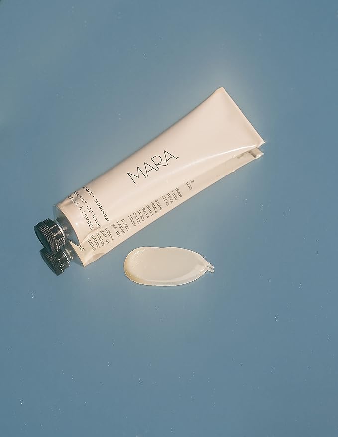 MARA - Natural Sea Silk Lip Balm With Algae + Moringa | Non-Toxic, Plant-Based Skin Care, Hypoallergenic | Moisturize, Plump + Soothe Dry, Chapped Lips (Clear, 0.5 oz | 15 ml)-VivaGrace Women