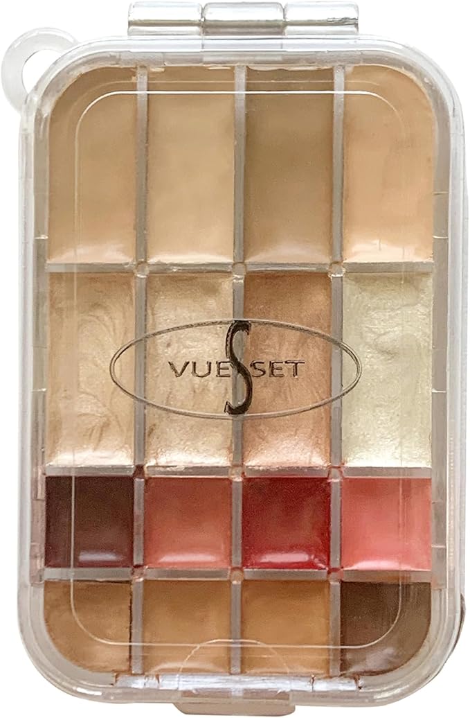 Lui, small empty makeup palette for depotting creams, 16 sections-VivaGrace Women