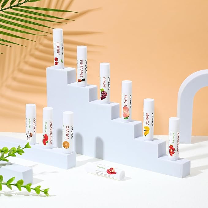 Dunzy 100 Pack Hello Fall Thanksgiving Party Gifts Bulk Lip Balms Favors Employee Appreciation Gifts Thank You Gifts Team Inspirational Gifts for Women Men Coworkers Satff Teachers(Fruit)-VivaGrace Women