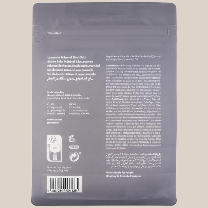 Dead Sea Salts for Soaking - Relaxing Salt Bath Soak for Body Rejuvenation - Natural Mineral Salts - Coarse Dead Sea Salt Bath Salts for Women & Men w/Lavender Infused Essential Oil (2.2lb)-VivaGrace Women