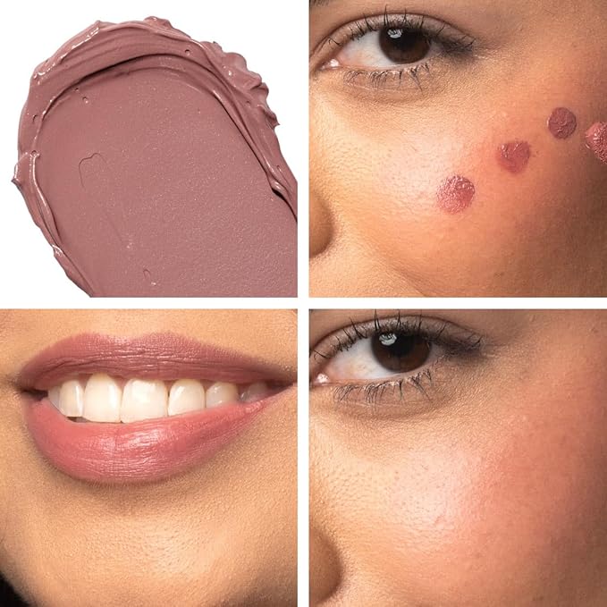 Palladio Liquid Blush for Cheeks & Lips 2-in-1 Makeup Face Blush, Weightless Cream Formula, Smudge Proof Long-Wearing Pigmented Blush, Natural Look Makeup Face Blushes, Dewy Finish, Dusty Rose-VivaGrace Women