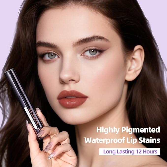 KIMUSE Lip Stain Masque: Peel Off Lip Stain Long Lasting Waterproof 12HR Transfer Proof & Hydrating Tint, Instant Lip Color With Natural Matte Effects, Vegan & Easy To Use-VivaGrace Women