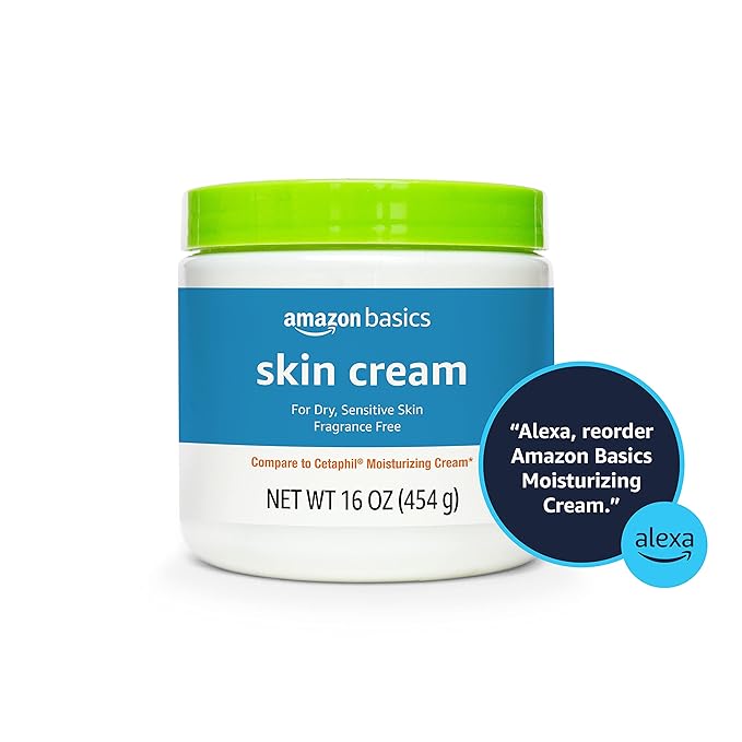Amazon Basics Ultra Moisturizing Skin Cream for Dry & Sensitive Skin, Dermatologist Tested, Fragrance Free, 16 Ounce, 1 Pound (Pack of 1) (Previously Solimo)-VivaGrace Women