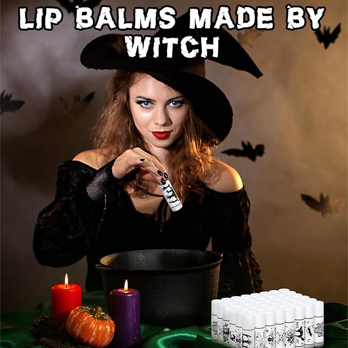Dunzy 100 Pack Hello Fall Thanksgiving Party Gifts Bulk Lip Balms Favors Employee Appreciation Gifts Thank You Gifts Team Inspirational Gifts for Women Men Coworkers Satff Teachers(Bat)-VivaGrace Women