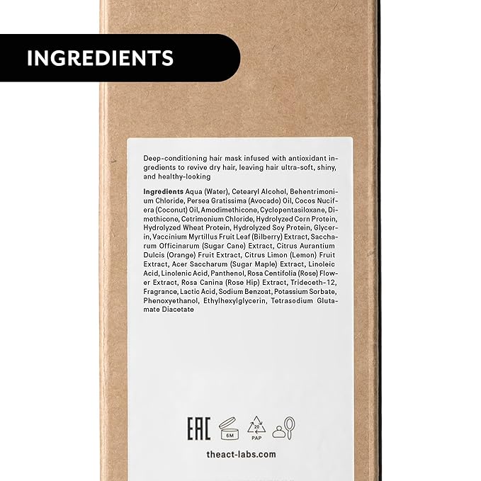 Extra Nourishing Hair Mask with Argan Oil, Coconut Oil, Hyaluronic Acid - Intense Hydration, Repair for All Hair Types - Ideal for Curly and Damaged Hair - 6.8 Fl oz-VivaGrace Women