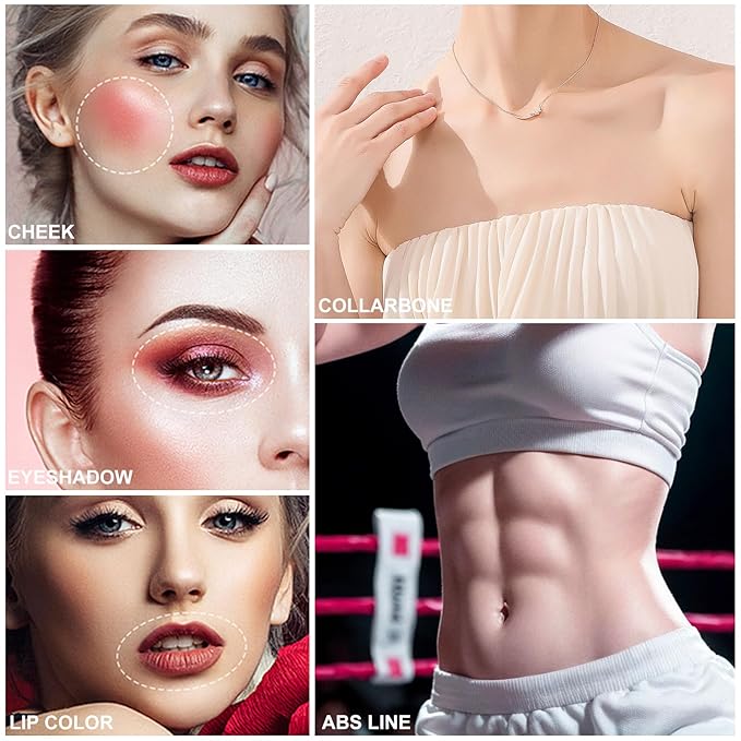 3Pcs Liquid Contour Makeup Trio with Bronzer Shade, Blush, Highlighter for Sculpted Makeup, Matte Finish Liquid Contour Set Easy to Create a Lightweight Look, Longwear Waterproof Formula (4, 7, 12)-VivaGrace Women