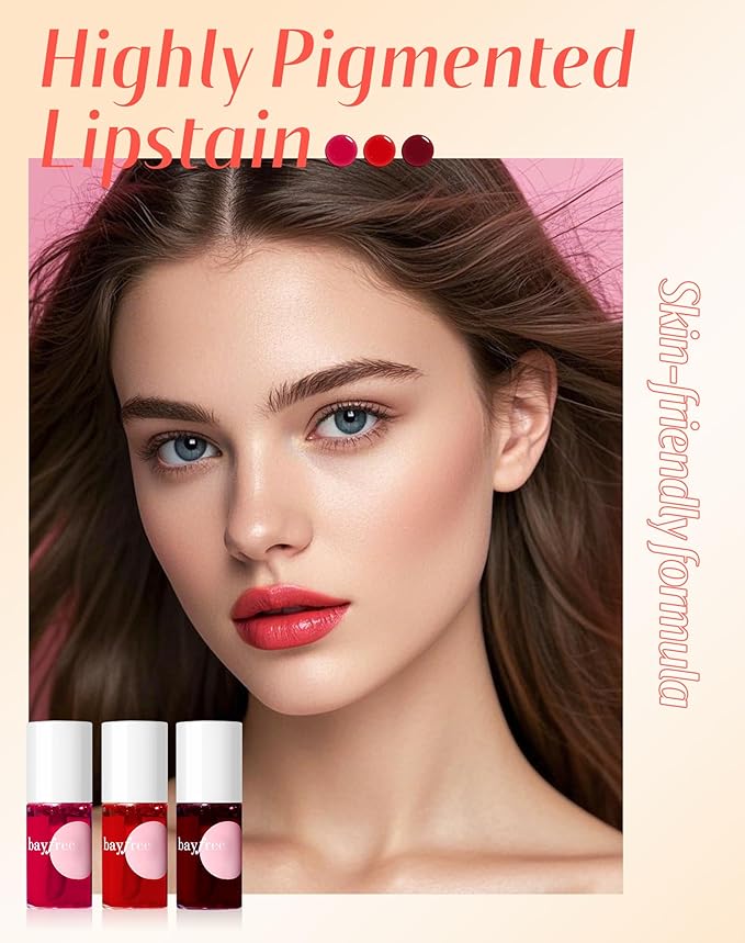 Lip Tint Stain Set, Lip Stain Long Lasting Lightweight Waterproof, Transfer-Proof, Non-sticky, Lip Makeup Matte Finish-VivaGrace Women