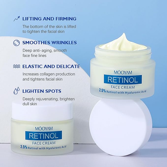 Retinol Cream, Retinol Moisturizer for Face and Neck, Wrinkle Cream for Face, Retinol Complex,Wrinkle Cream Anti Aging Retinol Facial Cream with Hyaluronic Acid, Collagen cream,Anti aging cream.-VivaGrace Women