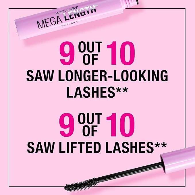 wet n wild Mega Length, Vitamin E Enriched Lengthening, Moisturizing, Softening Formula Precision Comb Brush, Cruelty-Free, Gluten-Free, Sulfate-Free & Vegan - Very Black