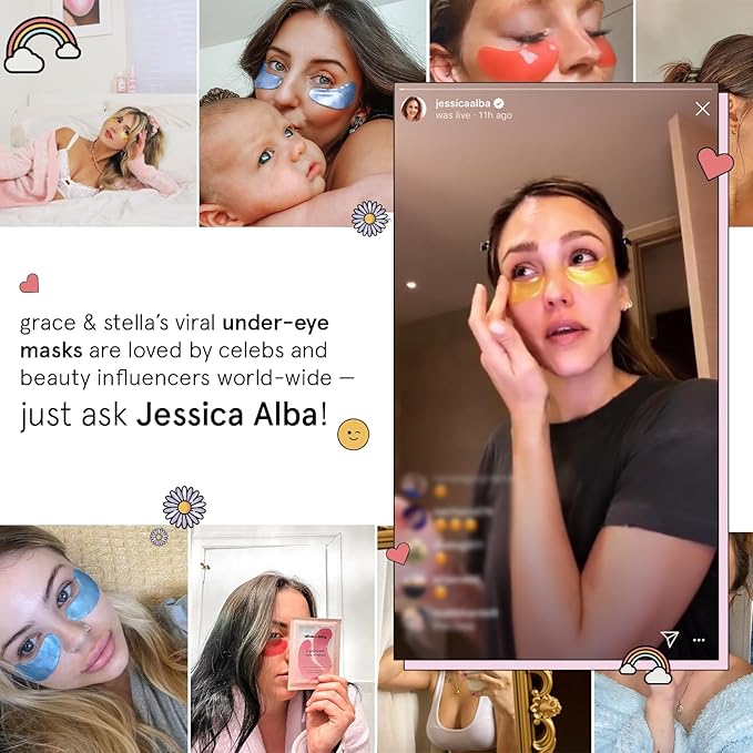 grace & stella Under Eye Patches (12 pairs) Eye Masks for Dark Circles and Puffiness - Birthday Gifts for Women, Bachelorette Party Favors, Bridesmaid Proposal Gifts, Self Care, Spa, Relaxation, Vegan-VivaGrace Women