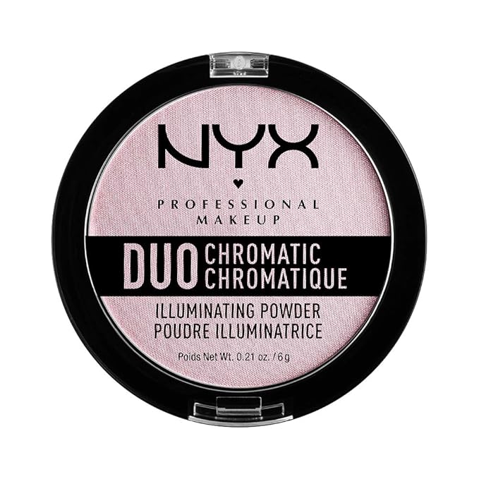 NYX PROFESSIONAL MAKEUP Duo Chromatic Illuminating Powder, Lavender Steel-VivaGrace Women