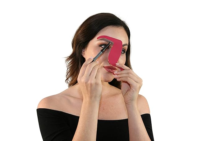 Contour Stencil by Revo - Makeup Kit Brushes Set - Eyebrow Pencil Tint Shaper- Nose Contour Palette Kit Organizer Tool - Contouring Cheeks & Nose - Use w/Foundation Beauty Sponge Bronzer Blush Powder-VivaGrace Women