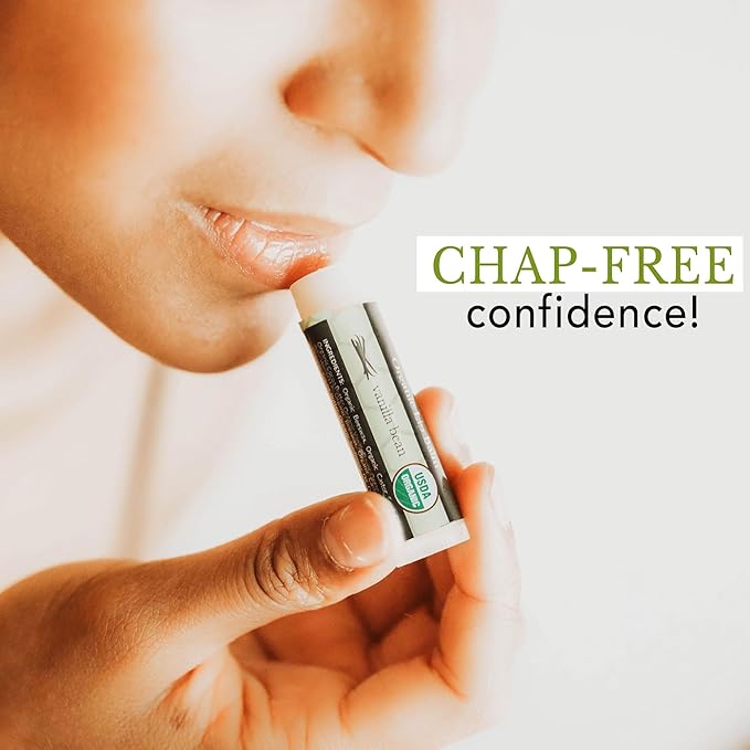 Organic Lip Balm - 4 Pack Beeswax Vanilla Chapstick, All Natural Lip Balm Gifts for Women, Organic Chapstick, Birthday Gifts for Her & Him, Hydrating Vanilla Lip Balm Beauty Gifts, Natural Chapstick-VivaGrace Women