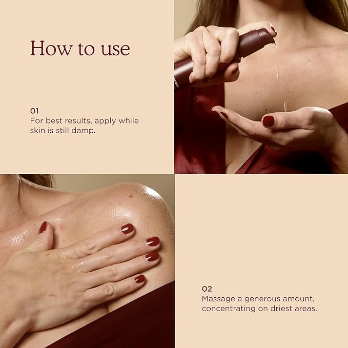 HANNI Good Aura Dry Body Oil, Lightweight After-Shower Moisturizer with Jojoba, Coconut, Baobab, and Buriti Oils, Non-Greasy Skincare for Soft Skin, 100 mL / 3.38 oz-VivaGrace Women