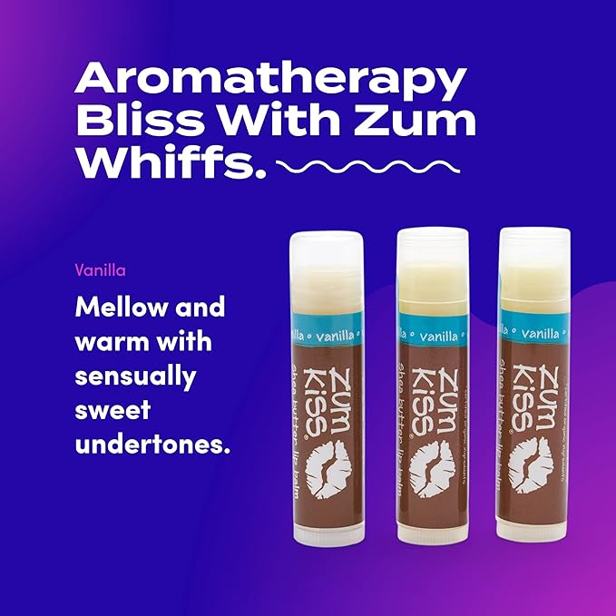 Zum Vanilla Kiss Stick (Pack of 3) with Certified Organic Sunflower Seed Oil, Beeswax, Shea Butter, Pure Essential Oils, Candelila Wax, Vitamin E and Honey, 0.15 oz-VivaGrace Women