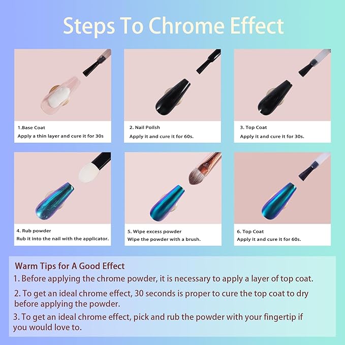 Allstarry White Chrome Nail Powder, 4 PCS Color-Shift Chameleon Mica Powder Aurora Chrome Effect Glitter Dust Iridescent Pearlescent Pearl Pigment for Gel Polish Nail Art Decoration, Resin Craft-VivaGrace Women