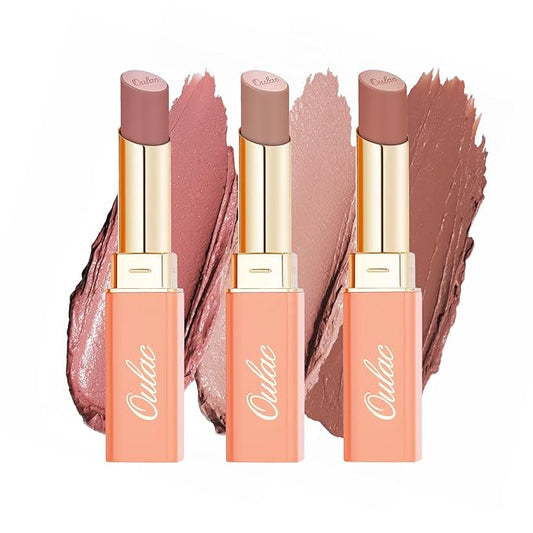 Oulac Sensual Glow Color Rich Satin Lipstick Set 3-VivaGrace Women
