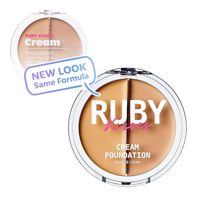 Ruby Kisses 3D Face Creator Cream Foundation & Concealer, 12 Hours Long Lasting, Medium to Full Coverage, Non-Greasy, Ideal for Makeup & Contour Palette (Level 3)-VivaGrace Women