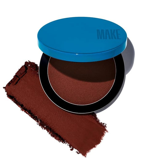 MAKE Beauty Skin Mimetic Microsuede Bronzer Powder - Matte Bronzing Powder Contour, Buildable Formula, Non Comedogenic, Long Lasting Color. Shade - Stellar for Deep Skin-VivaGrace Women
