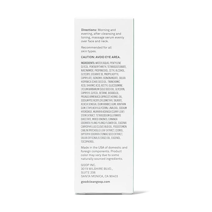 good.clean.goop beauty The Healthy Aging Serum | Facial Serum with Tranexamic Acid, Shikimic Acid & Goji Berry Oil | Serum to Help Smooth Wrinkles and Fine Lines | Anti-Aging Serum | Vegan | 1 Fl oz-VivaGrace Women