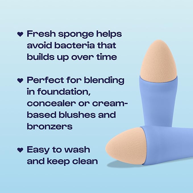 Alleyoop Multi-Tasker 4-in-1 Makeup Brush - All-in-One Multi-Tasking Blending Sponge Refill 2-Pack-VivaGrace Women