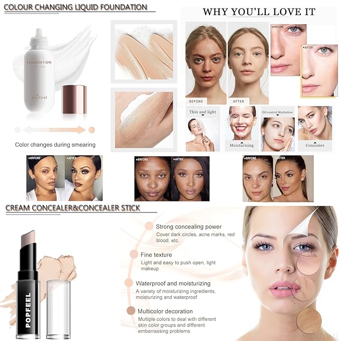 Professional Makeup Kit for Women Full Kit, Makeup Set Cosmetic Make Up Kit with Makeup Bag Include Eyeshadow Palette Makeup Brushes Set Lipstick Lip Gloss Foundation Concealer-VivaGrace Women