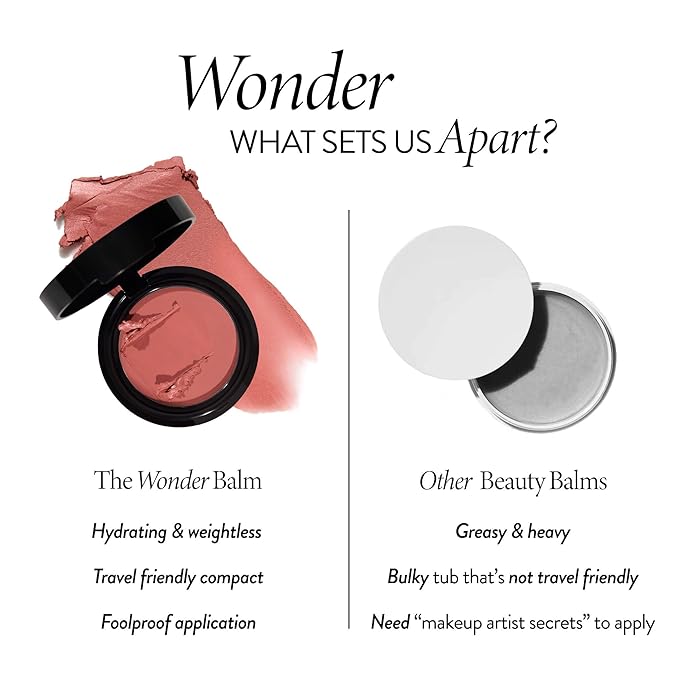 LAURA GELLER NEW YORK The Wonder Balm Complexion Enhancer - Hydrating Weightless Subtle Hint of Color + Glow for Mature Skin - Vegan Squalane - Apply to Cheeks & Lips (03 Rosy Refresh)-VivaGrace Women