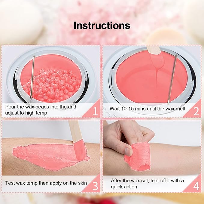 PURPLESKY Wax Beads Bulk - Painless 40oz Summer Hard Wax Beads for Body Bikini Leg Back Underarm Chest Eyebrow Ear Nose Long Lasting Waxing for Women Men-VivaGrace Women