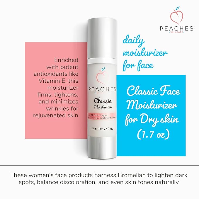 Hydrating Vegan Moisturizer with Vitamin E, Gotu Kola, and Pineapple – Age-Defying Face Cream for All Skin Types – Classic Moisturizer (1.7 oz)-VivaGrace Women