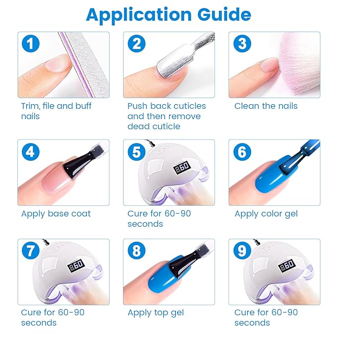 RARJSM Neon Jelly Gel Nail Polish Set 6pcs Clear Crytal Glass Yellow Blue Green Red Pink Purple Transparent Sheer Gel Varnish LED UV Curing Requires French Manicure Soad off Summer Iridescent Colors-VivaGrace Women