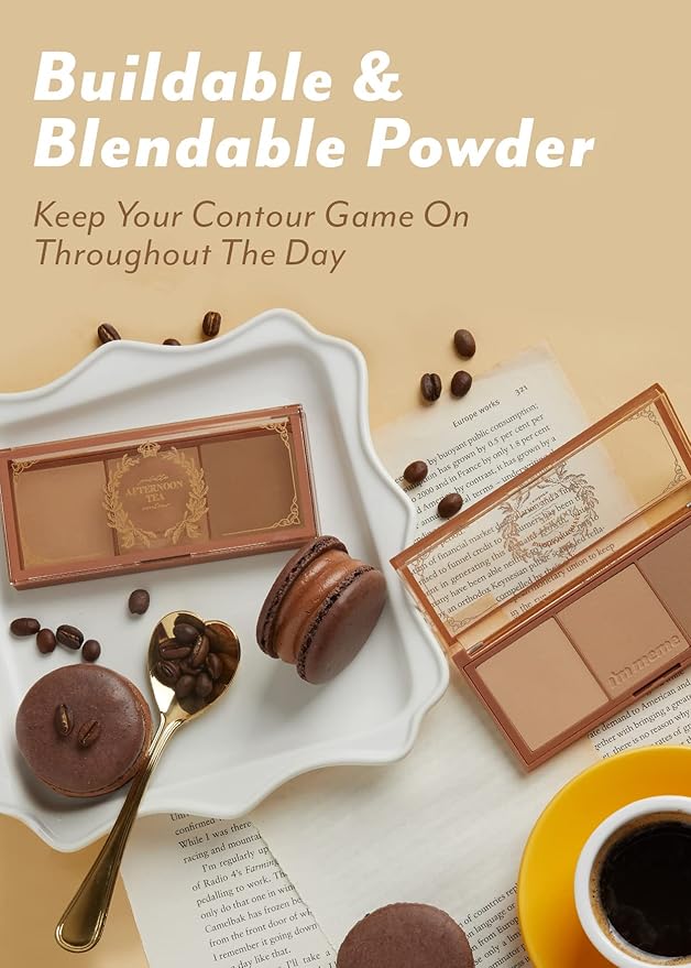 I'm Meme Palette - Afternoon Tea Contour | Roasting Coffee, Bronzer Palette for Face & Cheeks, Matte Powder Bronzer, Natural Makeup, Buildable Coverage, Light to Medium, For Warm Tone Skin, 0.4 Oz-VivaGrace Women