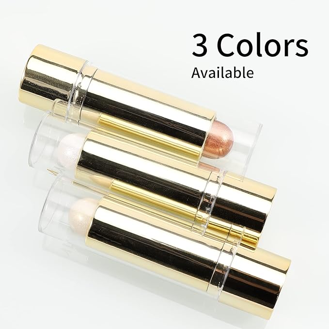 Boobeen Highlight and Glow Stick Shimmer Cream Makeup Contour Stick Highlighter Bronzer Stick Waterproof Long-lasting Face Glitter Highlighter Makeup Stick, Pack of 1-VivaGrace Women